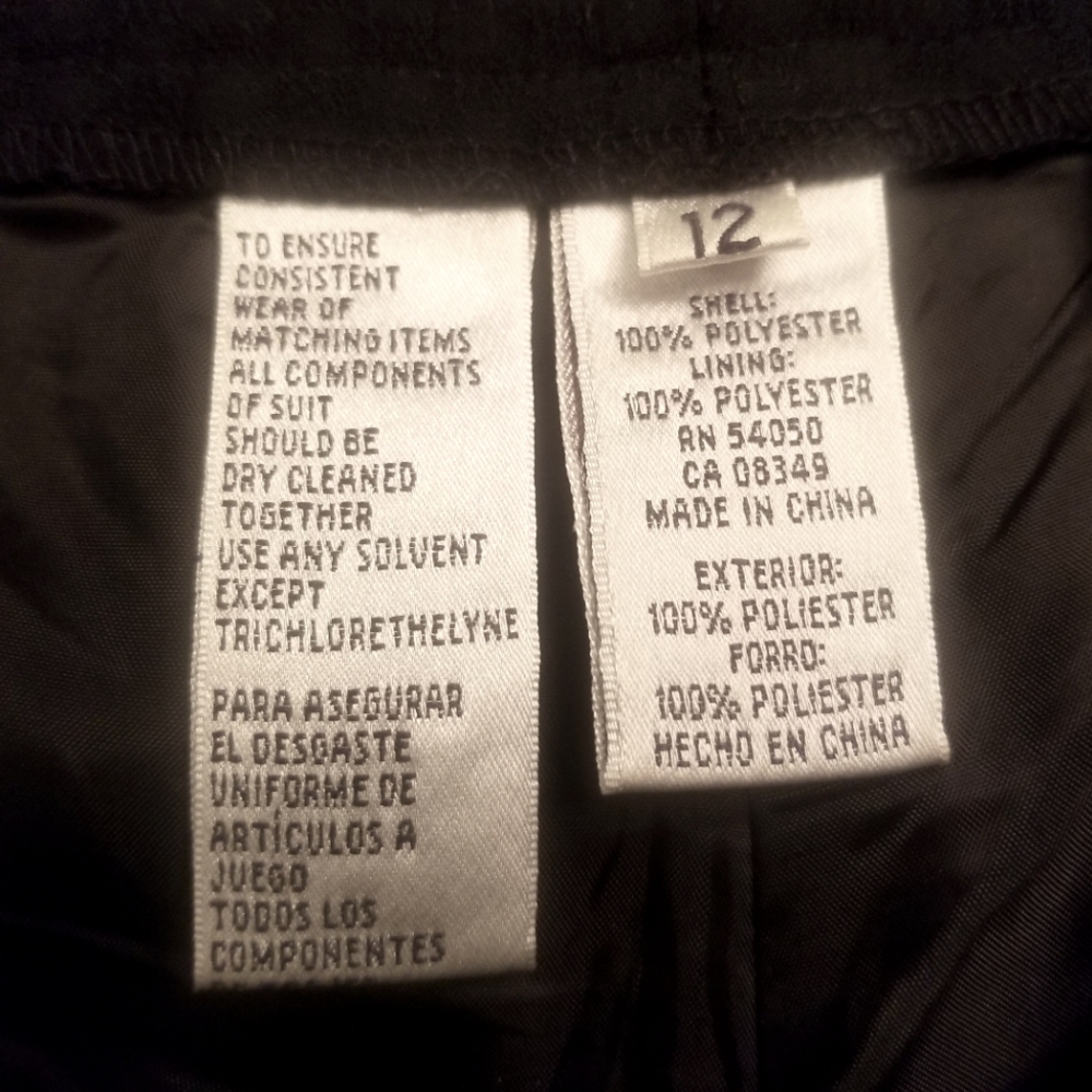 Jones New York Suit Black sz 12 - Picture 13 of 13